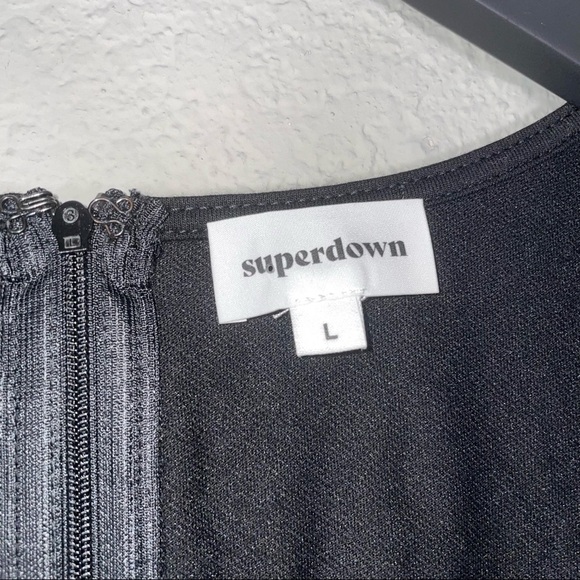 NWT Superdown Debbie Wrap Romper in Black - Picture 5 of 6